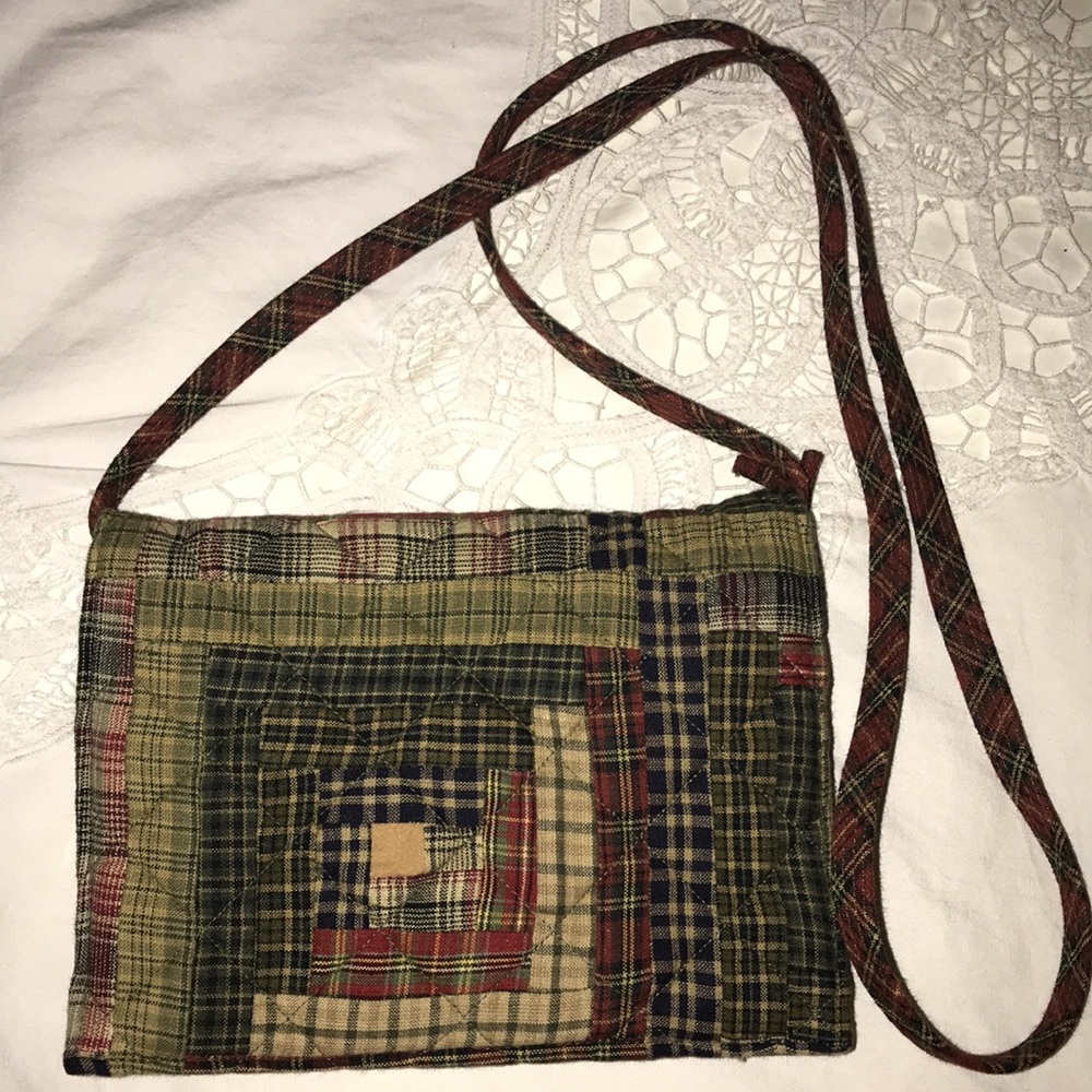 Victorian Heart quilted plaid Crossbody Purse - Picture 11 of 11